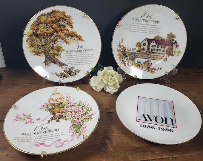 Vintage Avon Anniversary Plates - Choose 5, 10, 15 OR 100 Years Plate