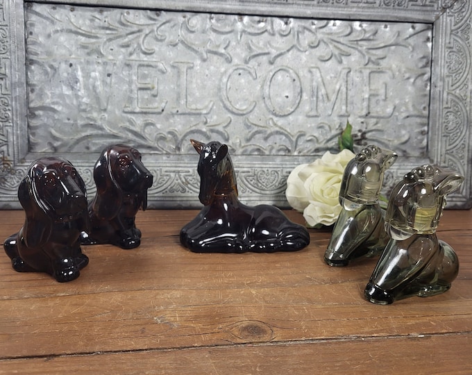Vintage Avon - Choose from Baby Bassett, Gentle Foal or Little Burro Decanters