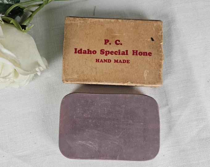 Rare Vintage P.C. Idaho Special Hone - Hand Made Honing Stone - Vintage Bathroom Decor