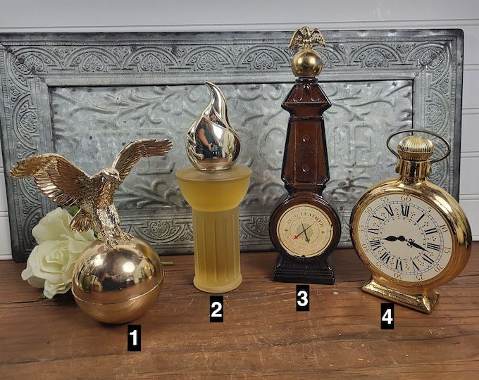 Vintage Avon Decanters - Choose from Barometer, or Pocket Watch