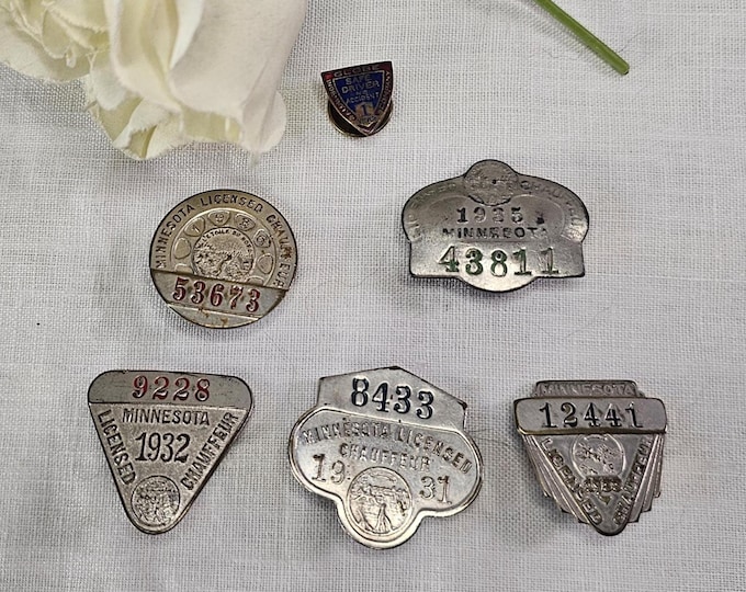 1930s Chauffeur Licence Badges | Multiple available
