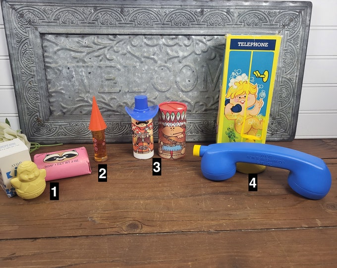 1970s Vintage Avon Kids- VIB - Choose Soaps, Bath Toys, Howdy Partners, or Her Prettiness