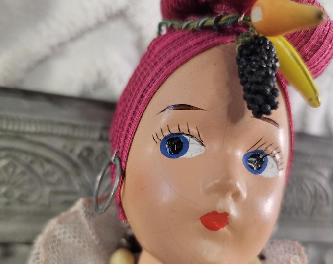 1940s 11” Composition Dream World Dolls Brazilian Dancer