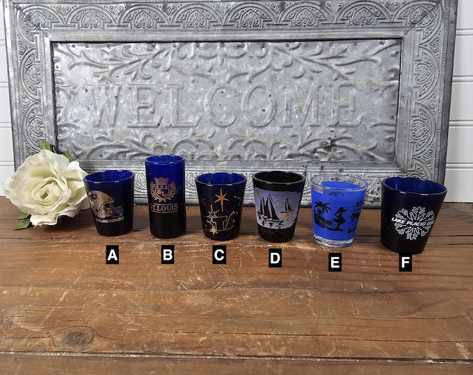 Vintage Souvenir Shot Glasses - 6 to choose from