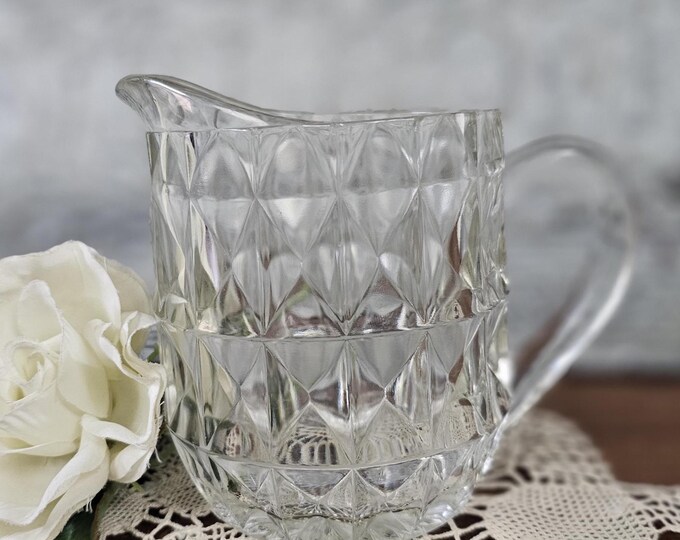 Depression Glass Windsor Clear Small Pitcher - Jeanette Glass Company