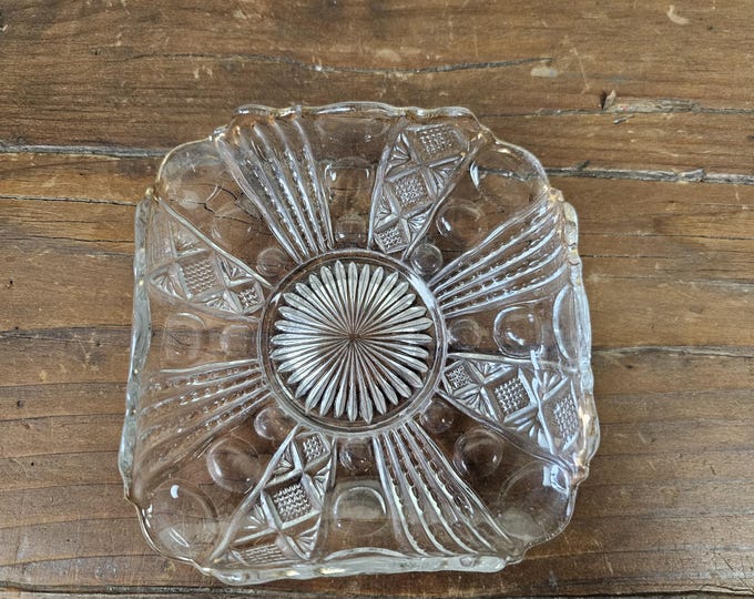 1899 EAPG No. 225 Card Receiver or Nut Dish - West Virginia Glass Mfg Co