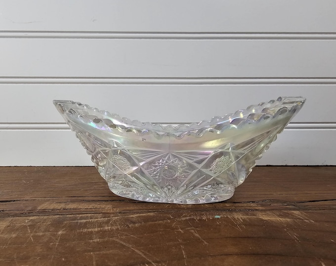 1950s St Cloud Iridescent Bon Bon by Smith Glass