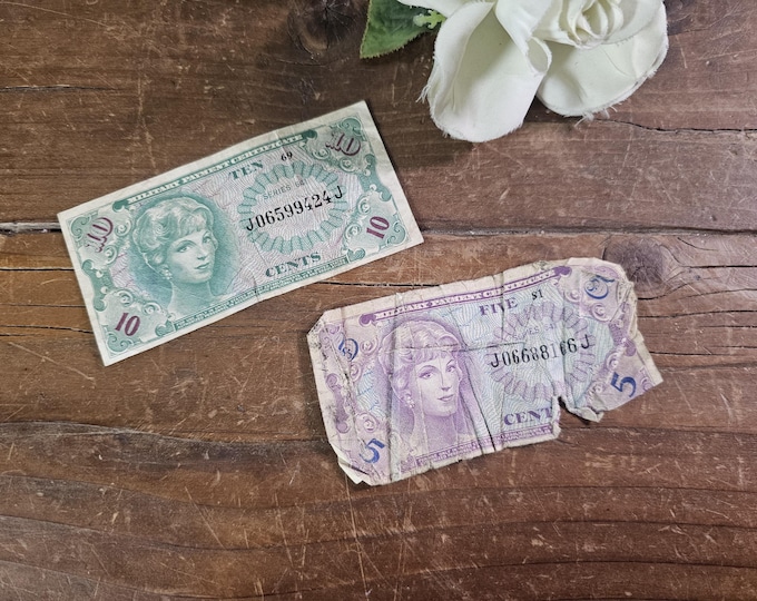 Vietnam War Era 5 and 10 cents Military Payment Certificates - MPCs