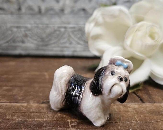 Vintage Hagen Renaker Mini Shih Tzu Mandy | Collectible Animal Miniatures