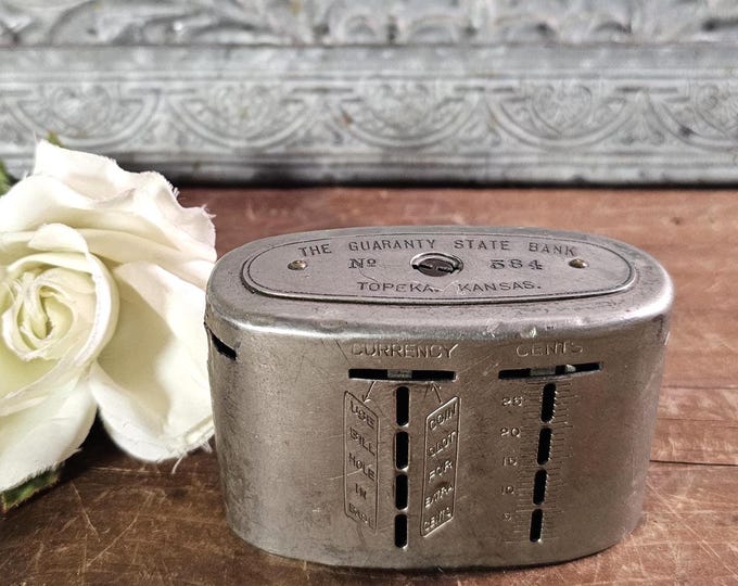 Antique Traveling Teller Mechanical Coin Bank by The Automatic Recording Safe Co. | No Key