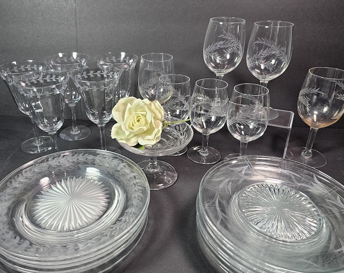1930s Elegant Glassware: Vintage Tablescape Decor, Choice of Pattern