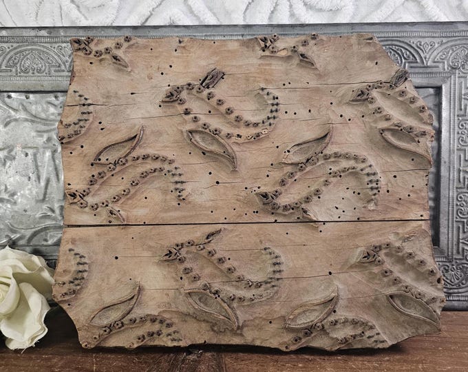 Antique Bianchini Ferier French Fabric House Hand Carved Wood Block