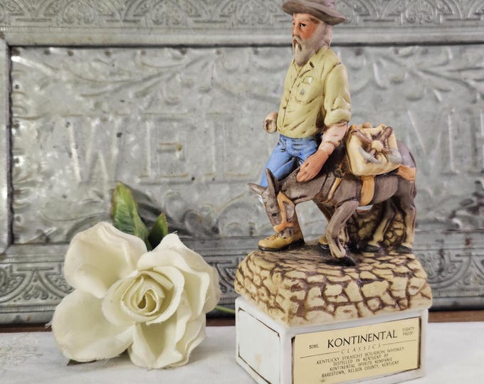 1978 Kontinental Spirits Kompanie Classics - Prospector and Burro Mini Decanter