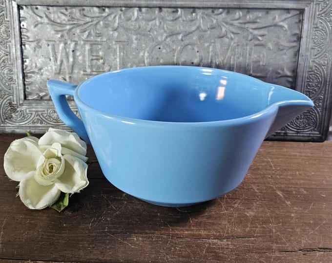 Bauer Pottery Turquoise 2-Qt. Batter Bowl #357 |  Rare MCM Kitchenware compliments Monterey Moderne Line