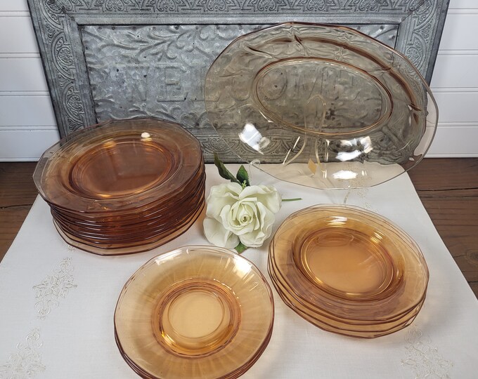Depression Glass Fairfax Amber (Line 2375) by Fostoria - Multiple Pieces to choose From