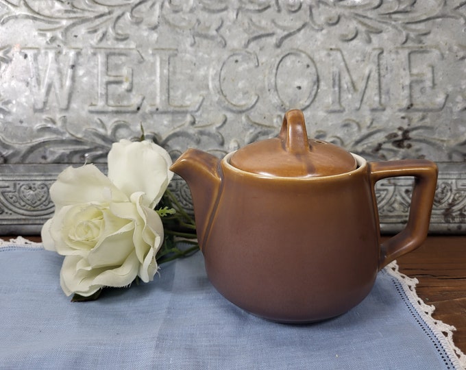 Adorable One Cup Coffee Pot/ Tea Pot by Hall Pottery - Vintage Kitchen Decor