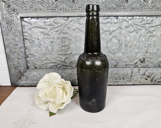 Dr. J C B Siegert & Hijos Angostura Bitters Olive Green Glass Bottle