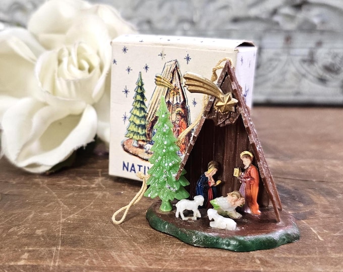MCM Miniature Plastic Nativity Set #406