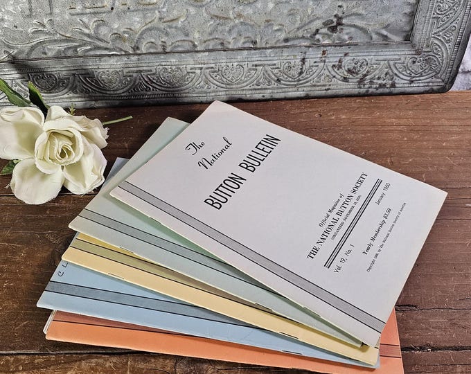 1960 National Button Bulletins, Vol. 19, No. 1-3,5,6