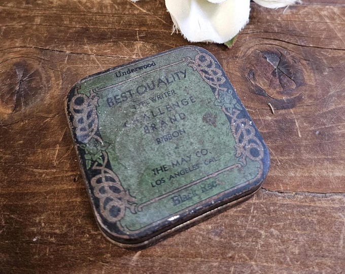Antique Underwood Challenge Brand Typewriter Ribbon Tin, The May Co.