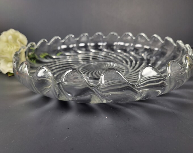 Vintage Colony by Fostoria 11” Lily Bowl - Swirl pattern