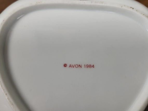 Avon 1984 ‘With Love’ Heart Trinket Dish with Cup… - image 6