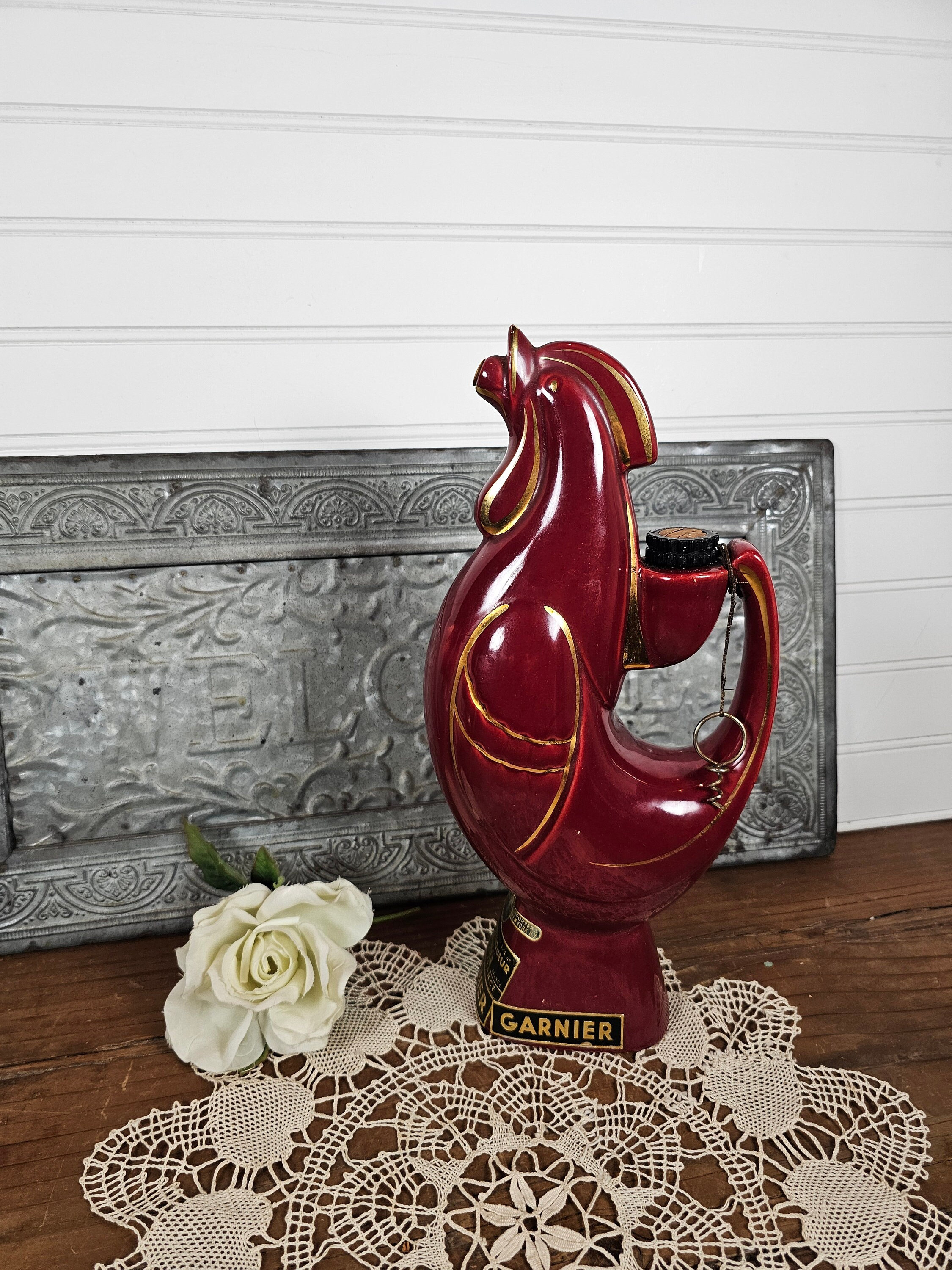 GARNIER Liqueursピエロ　レトロ酒瓶　置物 Garnier Liquor Bottle - Etsy