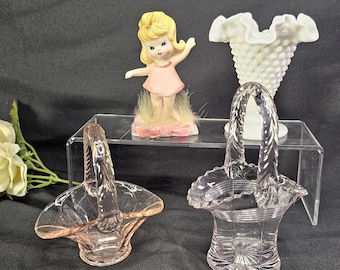 Vintage Tchotchkes: Bride Baskets, Hobnail Vase or Dancing Girl