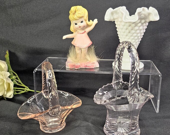 Vintage Tchotchkes: Bride Baskets, Hobnail Vase or Dancing Girl