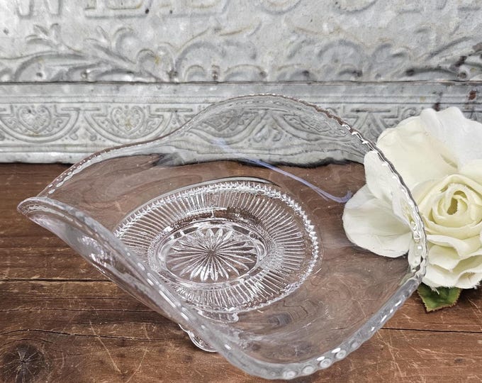 EAPG Colorado Clear Banana Dish -  US Glass - State Series