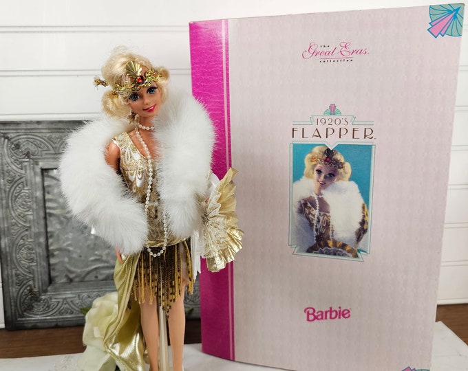 Vintage 1993 Flapper Barbie #2249 – 1920s Great-Eras Collection, NOS