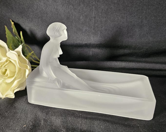 Vintage Art Deco Reproduction Heinrich Hoffman Bathing Nude Soap Dish