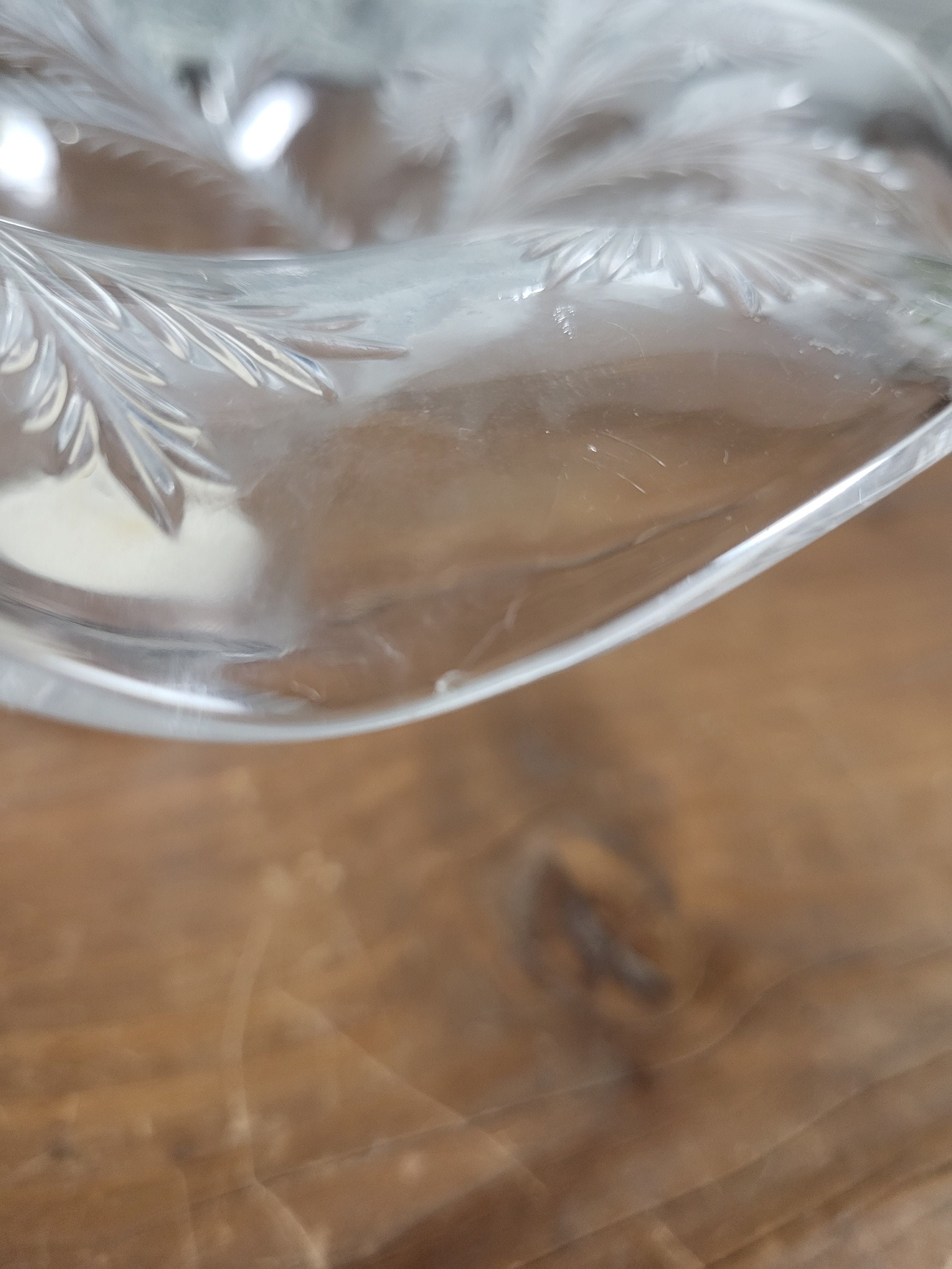 Intl. Silver Co. Fluted Glass Bowl Insert With Intricate Etsy