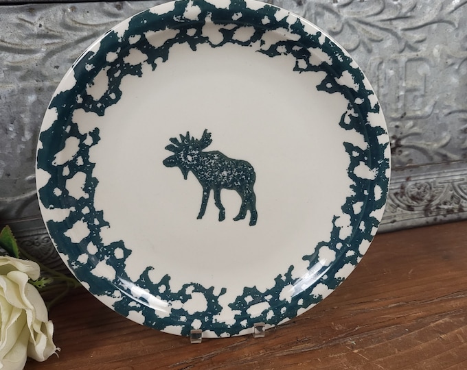 Vintage Moose Country 7.5” Salad/Dessert Plates by Tienshan - Folk Craft