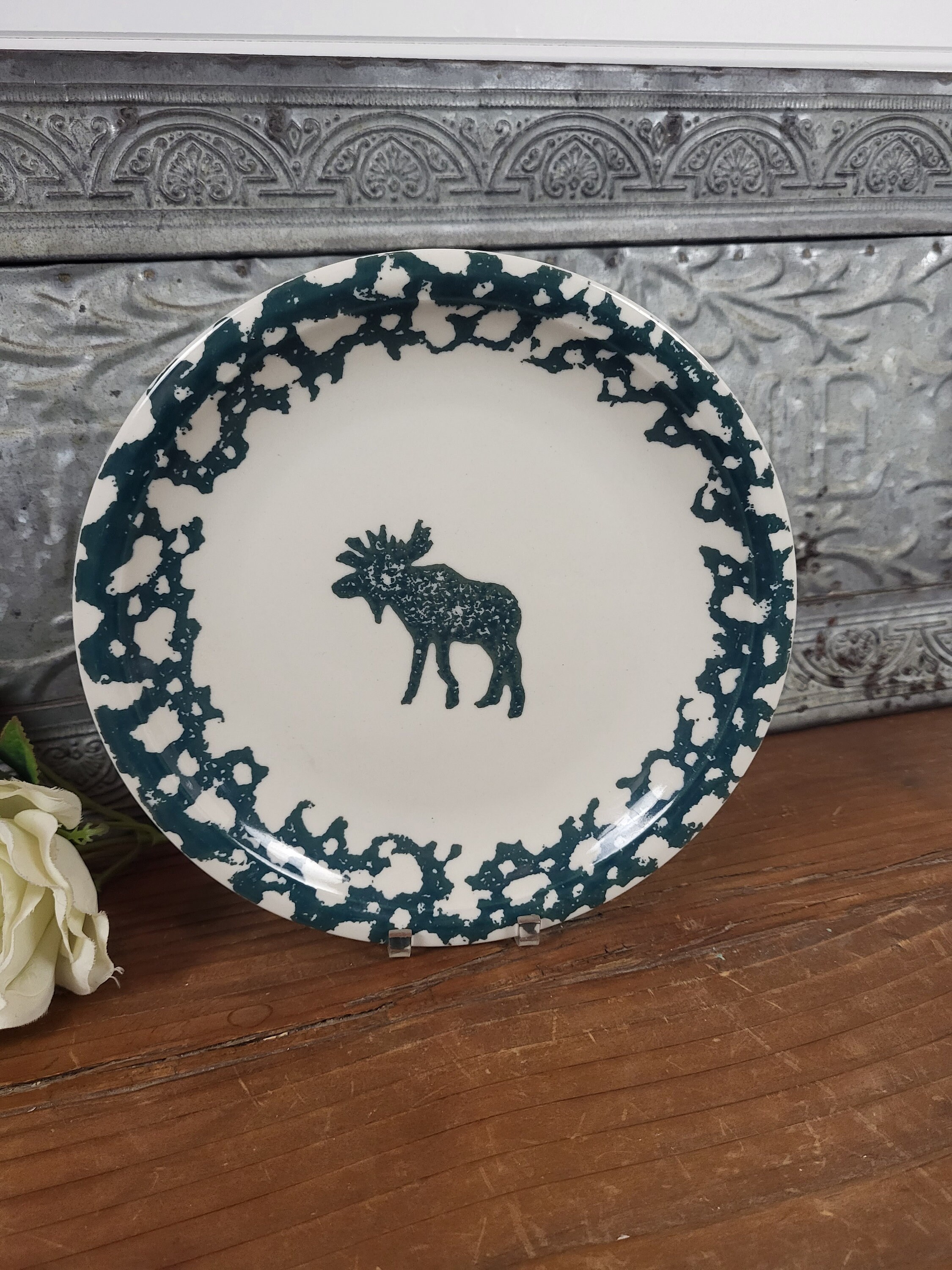 Vintage Moose Country 7.5” Salad/dessert Plates by Tienshan - Folk