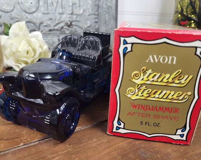 1970s Avon Cars - Choose from Silver or Blue Stanley Steamer After Shave Decanters