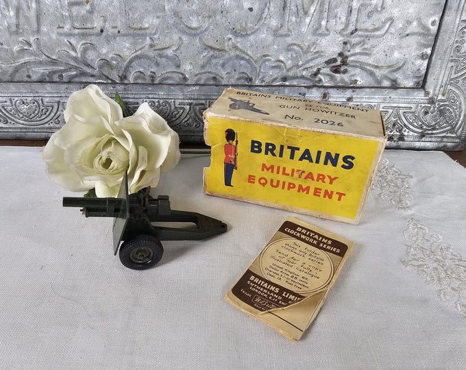 1940s Britains Diecast Howitzer 25 Pounder - NO. 2026 - Original Box and Insert