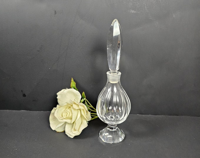 Vintage Crystal Perfume bottle with Crystal Stopper