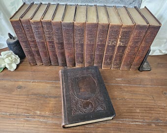Rare 1916 Little Journeys Leather 14-vol Set by Elbert Hubbard | Roycroft |Memorial Edition-Harry Krohn