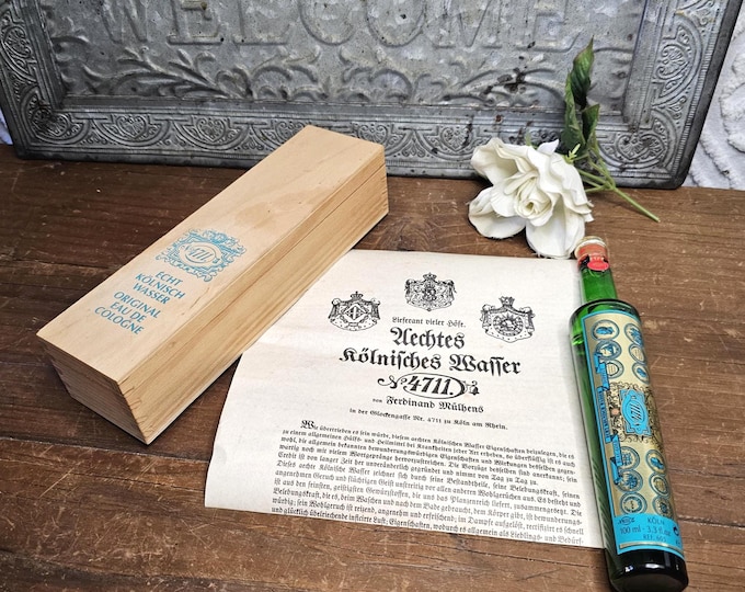 4711 Echt Kolnisch Wasser Cologne Limited Edition | Unopened Green Rosoli Bottle | Wood Box