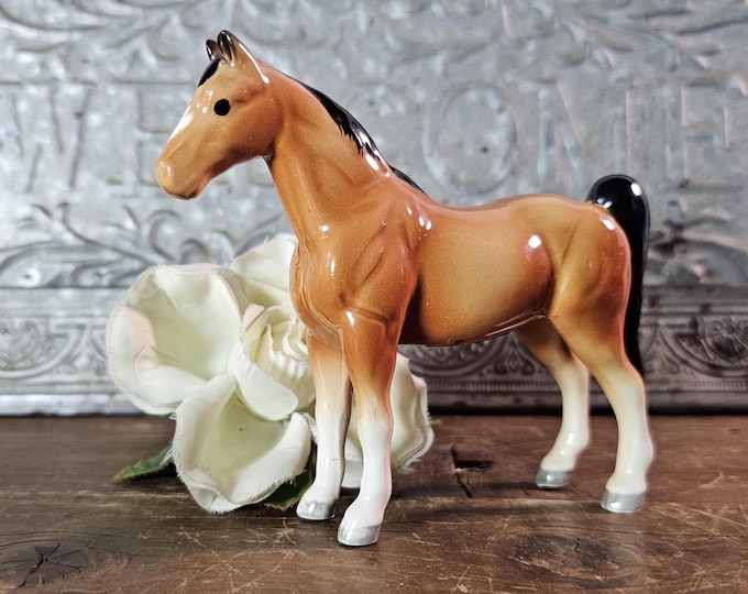 MCM Lefton Exclusives Porcelain Bay Morgan Horse