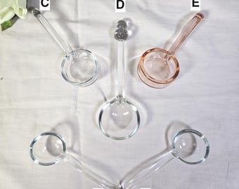 Vintage Mayonnaise Ladles | Elegant Glass Condiment Servers | 5 to choose from