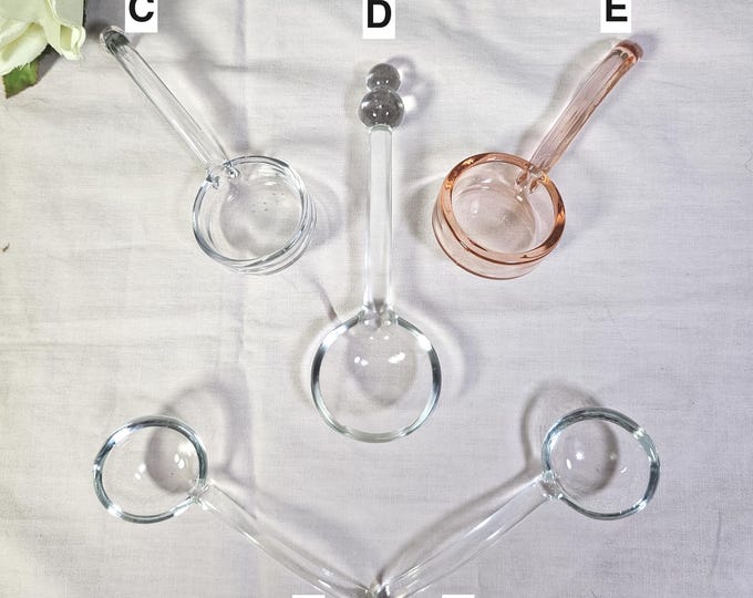 Vintage Mayonnaise Ladles | Elegant Glass Condiment Servers | 5 to choose from