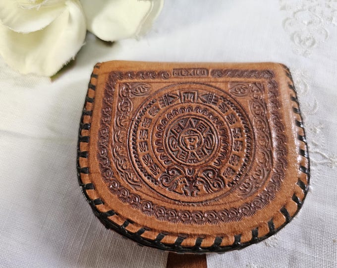 1960s Vintage Leather Mexican Coin Purse