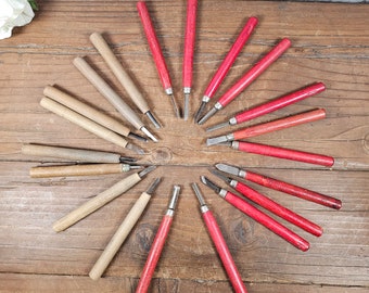 Vintage Set of Artist's Carving Tools - Fine Chisels - 2 sets to choose from