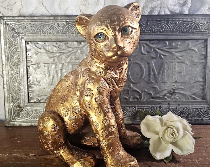 1973 Large Progressive Art Products Gold Cheetah Cub