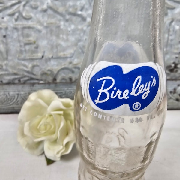 1930s Bireley’s - Pasteurized Non-Carbonated 6 3/4 Oz. Soda Bottle