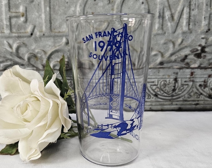 1939 Pyroglaze San Francisco Souvenir Glass Tumbler
