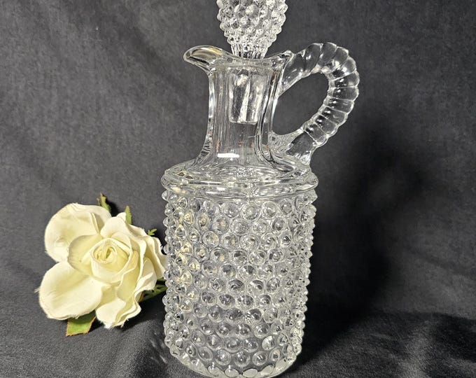 EAPG 1890s Model Flint Glass Co. Hobnail Decanter | Dew Drop aka Dewdrop Pattern