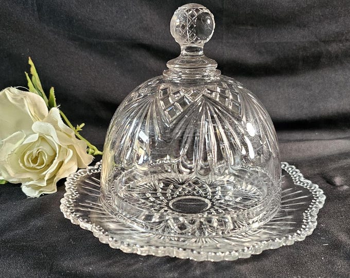 1896 EAPG Holbrook Butter Dish by Crystal Glass Company